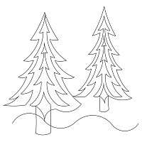 pine tree border 004